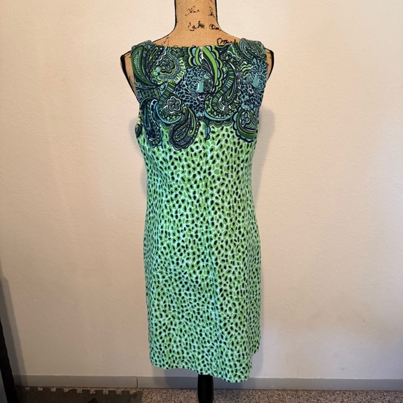 Lily Pulitzer Green Stephanie Spotcha Sleeveless Shift Dress size 10 - Picture 5 of 14